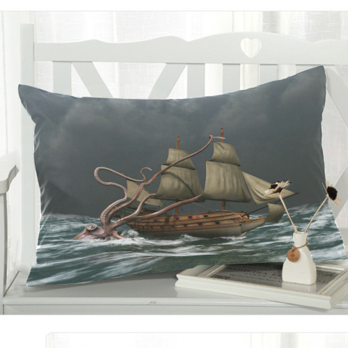 Interestprint Home Bathroom Decor Ocean Octopus Ship Pillowcases