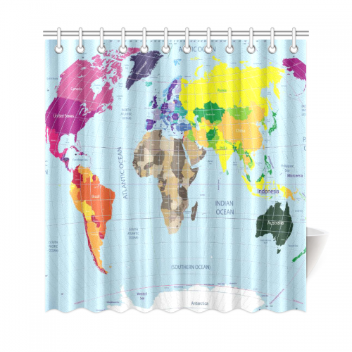 Interestprint Globe Art Earth Home Decor World Map Polyester