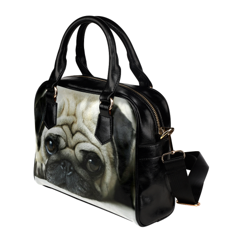InterestPrint Cute Bulldog Puppies Women Totes Top Handle HandBags PU Leather Purse