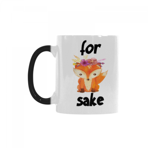 Interestprint 11oz Oh For Fox Sake Travel Morphing Mug Heat Sensitive Color Changing Coffee Mug Cup With Quotes Unique Funny Birthday Christmas Gifts For Men Women Him Her Mom Dad