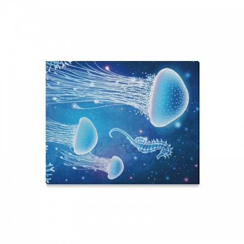 Interestprint Sea Creatures Artistic Jellyfish Seahorse Galaxy